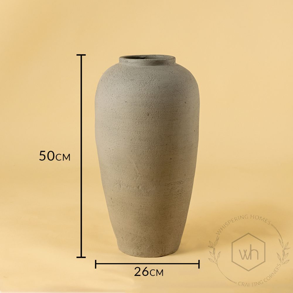 Milkstone Terracotta Vase Medium Dimensions