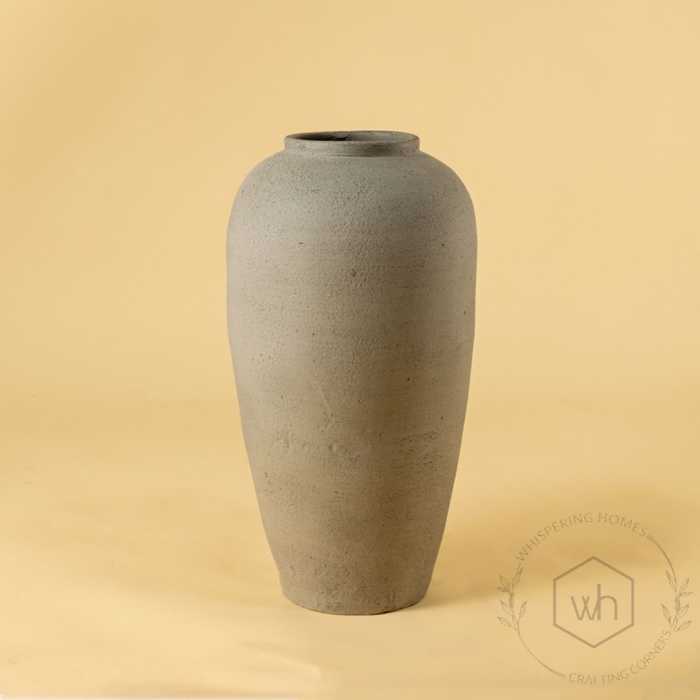 Milkstone Terracotta Vase Medium White Background