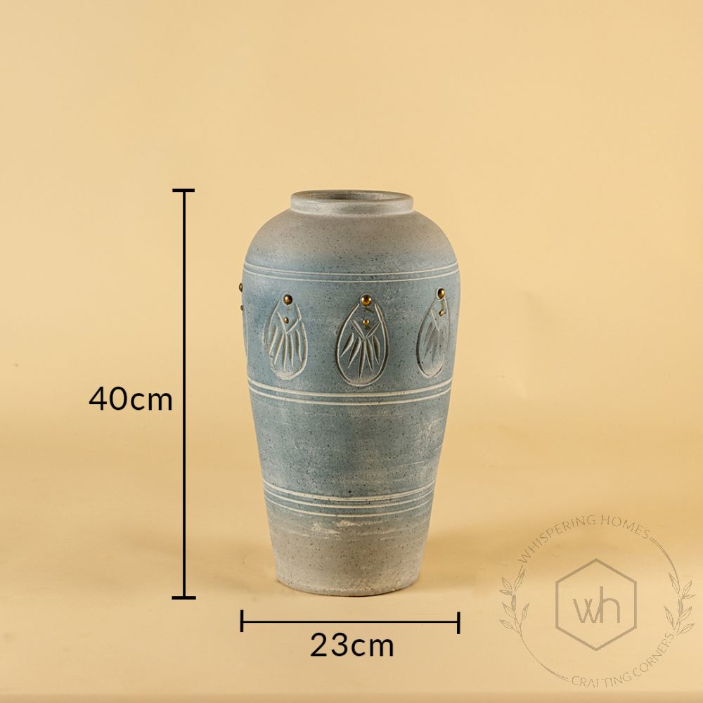 Sky Stone Terracotta Vase Small Dimensions