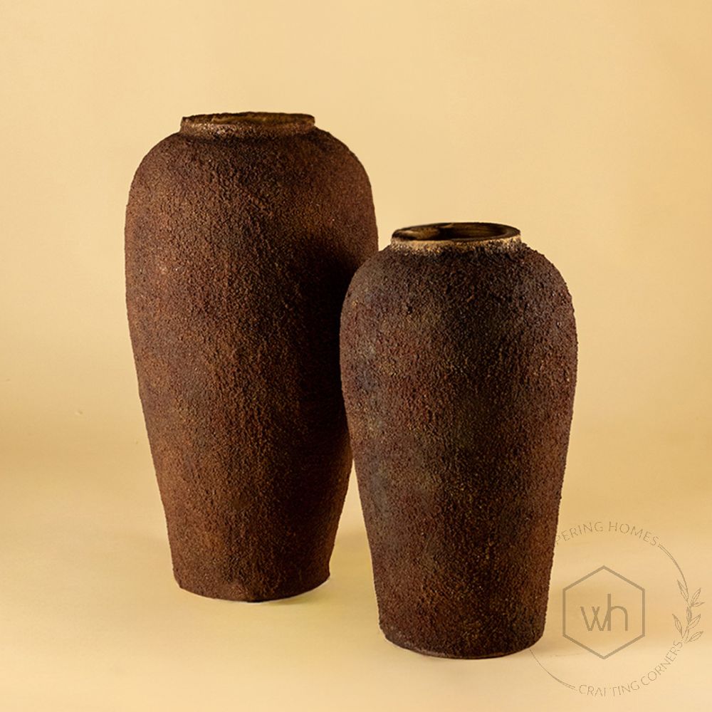 Rustique Terracotta Vase Medium Grouped