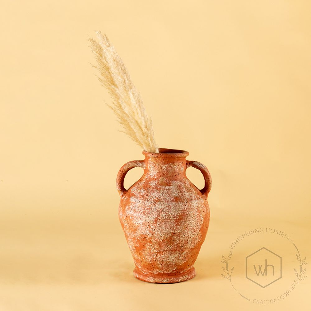 Crackled Terracotta Vase Medium Lifestyle 1