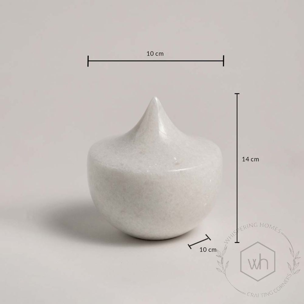 Water Droplet White Marble Desk Decor