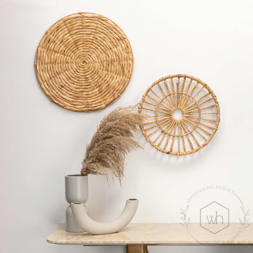 Manila Cane Handwoven Wall Basket Lifestyle