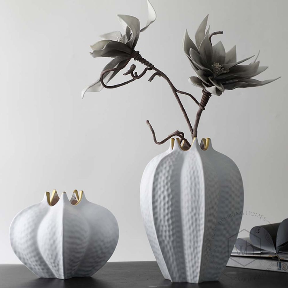 Jovana White Nordic Fruit Resin Vase Large
