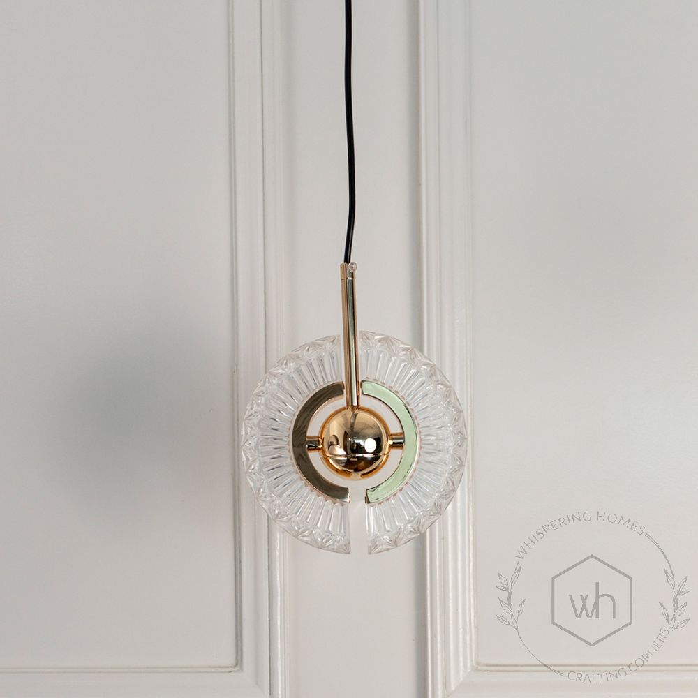 Wing Golden Glass Pendant Light