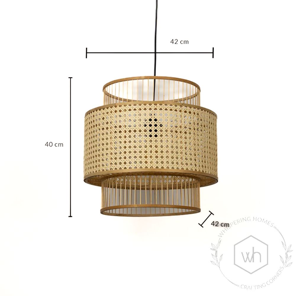 Woven Halo Bamboo Ceiling Lamp