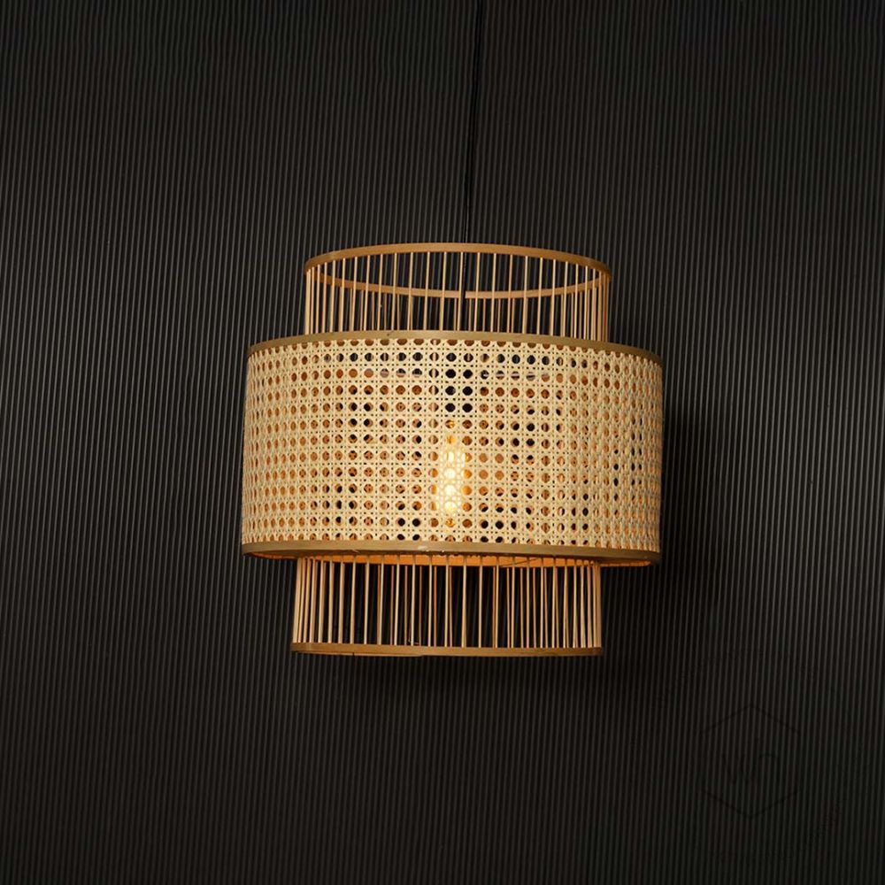 Woven Halo Bamboo Ceiling Lamp