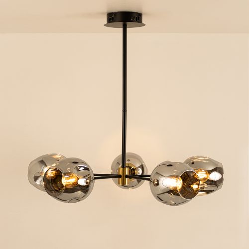 Flannel 5 Linear Chandelier - Chrome