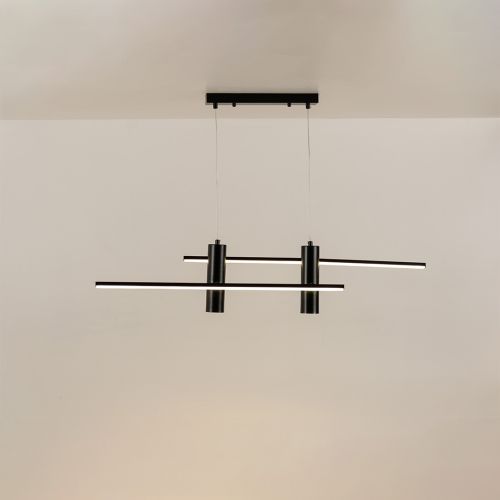 Parallel 2-Light Chandelier - Black