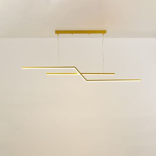 Parallel Fold 2-Light Chandelier - Gold