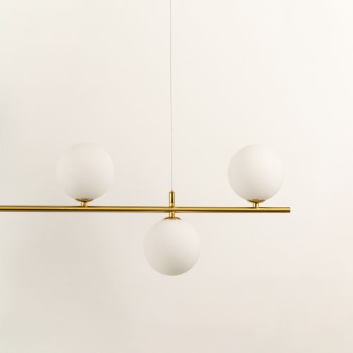 Kyran 5 Light Chandelier Brass Closeup