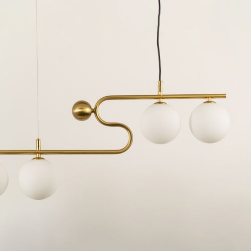 Avior 5 Light Chandelier Gold Closeup