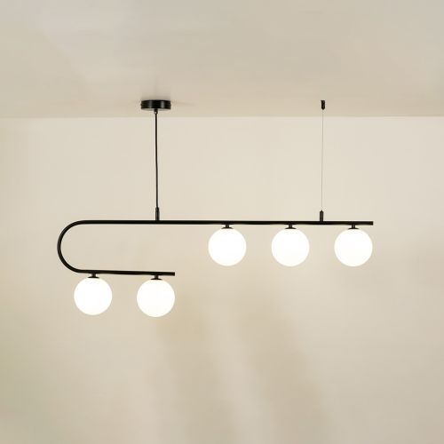 Aball Island 5-Light Chandelier - Black