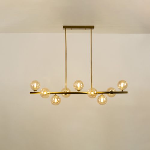 Aball Whirl 9-Light Chandelier - Gold