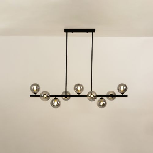 Aball Whirl 9-Light Chandelier - Black