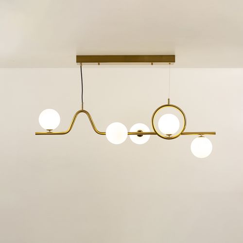 Aball 5-Light Geometric Chandelier - Gold