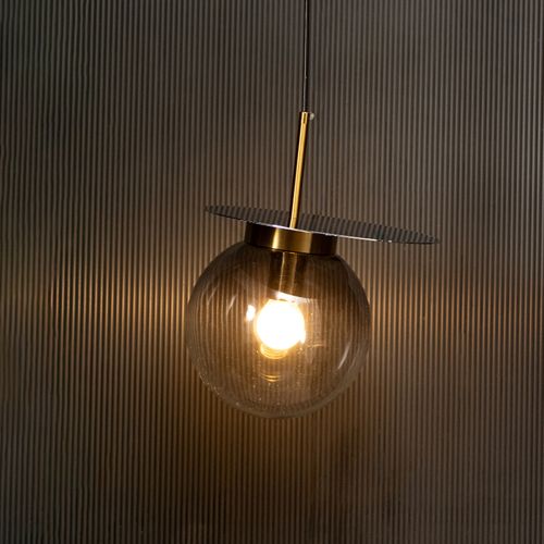 Visconte Glass Hanging Light - Black