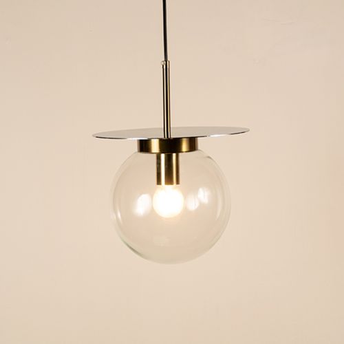 Visconte Glass Hanging Light - TransparentLight On White Background