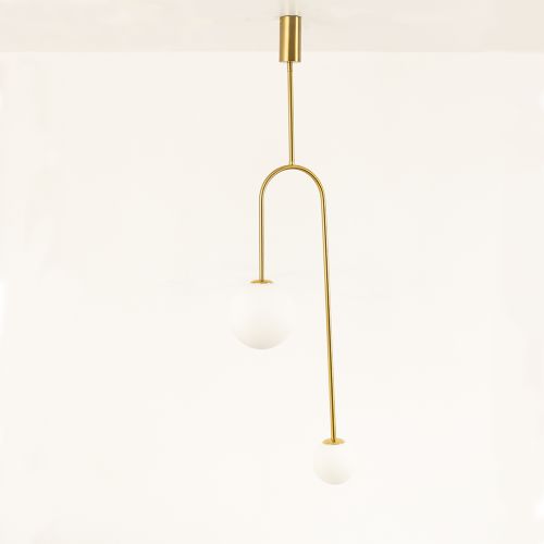 Oslin Double Hanging LightsLight Off White Background