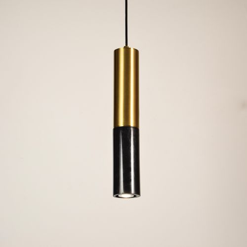 Stalactite Marble Hanging Light - Gold & BlackLight On White Background