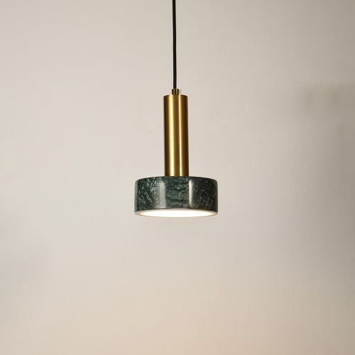 Tiered Marble Hanging Light - GreenLight On White Background