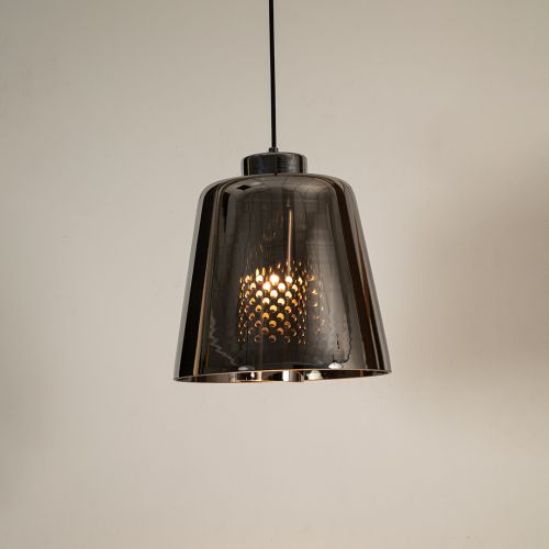 Conical Mesh Hanging Light - TransparentLight On White Background