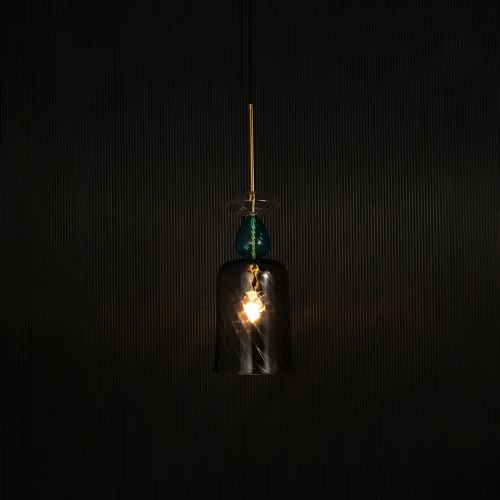 Mist Melody Pendant Light - Grey Light on black background