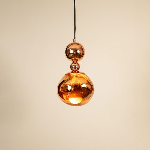 Umbra Pendant Light - Rose GoldLight On White Background