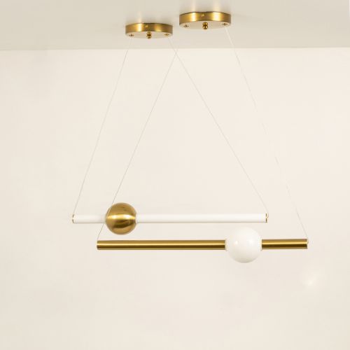 Edwin Linear Ceiling Pendant LightLight Off White Background