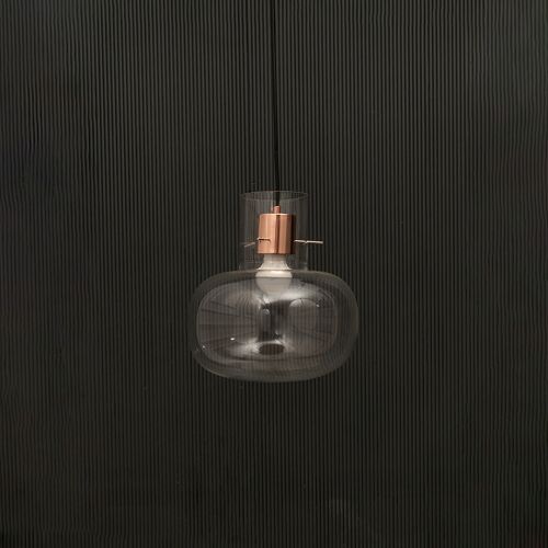 Pop Petite Hanging Light - TransparentLight Off Black Background