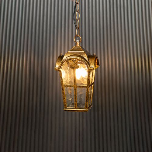 Industrial Outdoor hanging Light - Gold