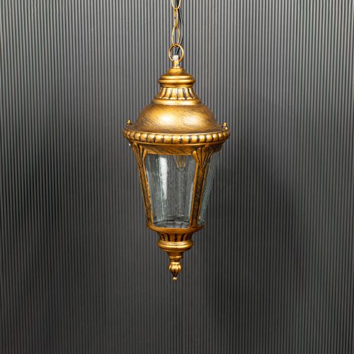 Traditional Outdoor Hanging Lamp - Gold