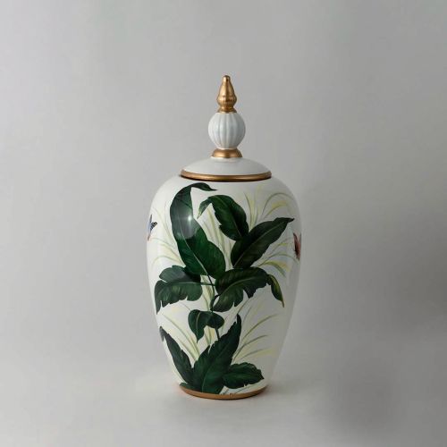 Pater Green Ceramic Jar - Large