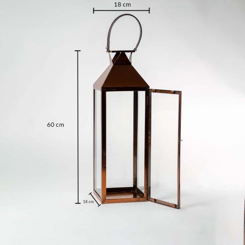 Claire Lantern Rose Gold - Extra Large Dimensions