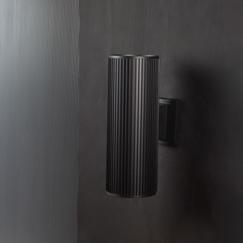 Ribbed Cylindrical Wall Light - Large