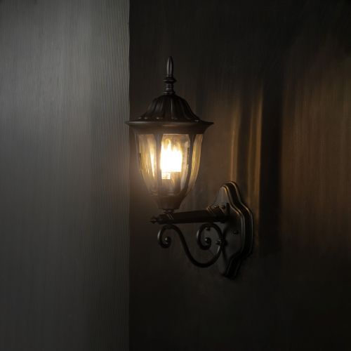 Country Outdoor Wall Light - Black