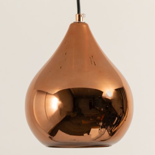 Droplet Single Pendant Light Rose Gold Closeup