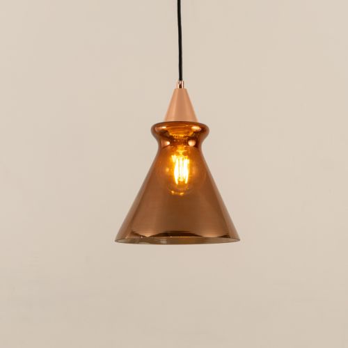 Smithfield Glass Pendant Light - Rose Gold