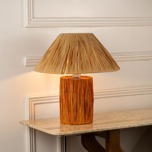 Raffia Dual - Tone Table Lamp