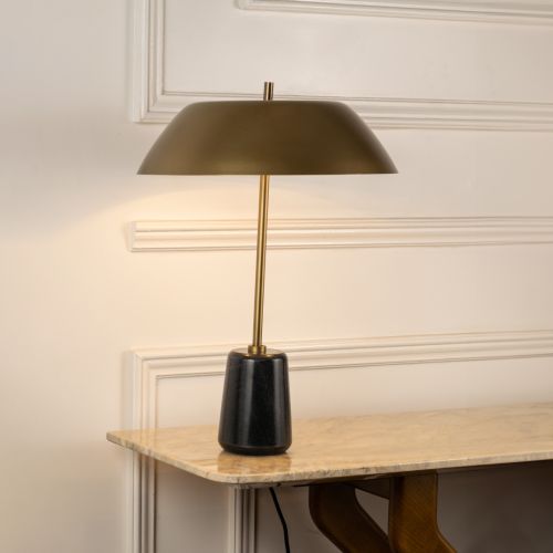 Sayra Table Lamp - Brass Shade