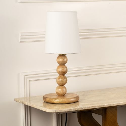 Bead Table Lamp Light Off White Background