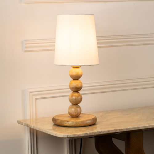 Bead Wooden Table Lamp