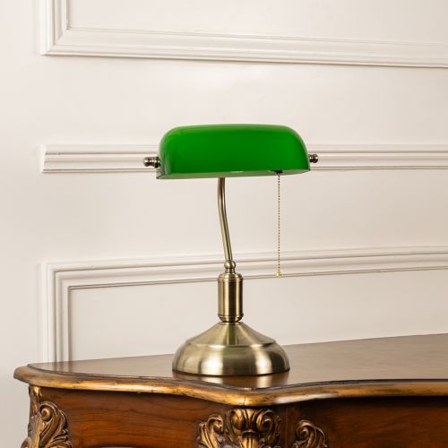 Bankers Lamp light Off White Background