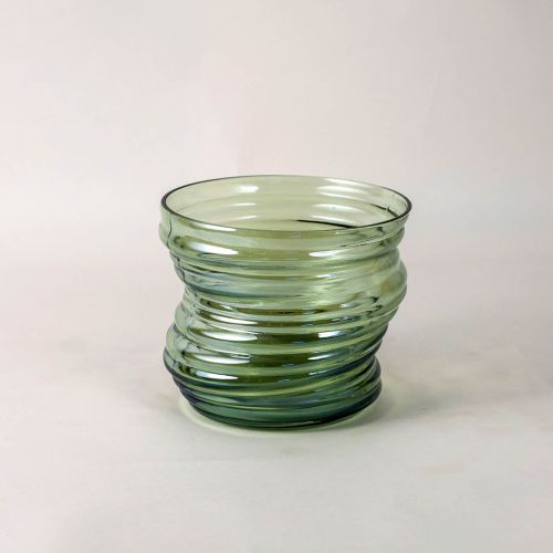 Camozzo Tall Modern Emerald Green Glass Vase