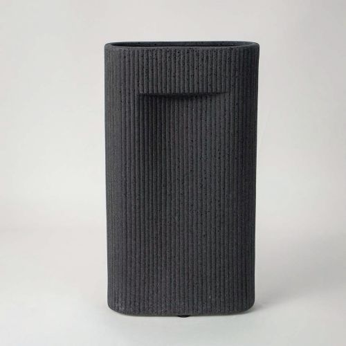 Industrial Black Ceramic Vase Small 