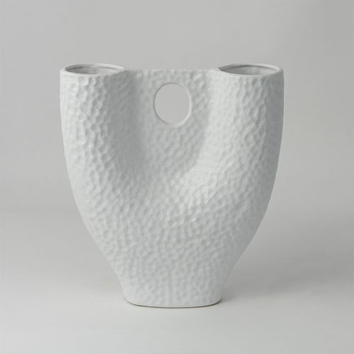 Overlay White Ceramic Vase 