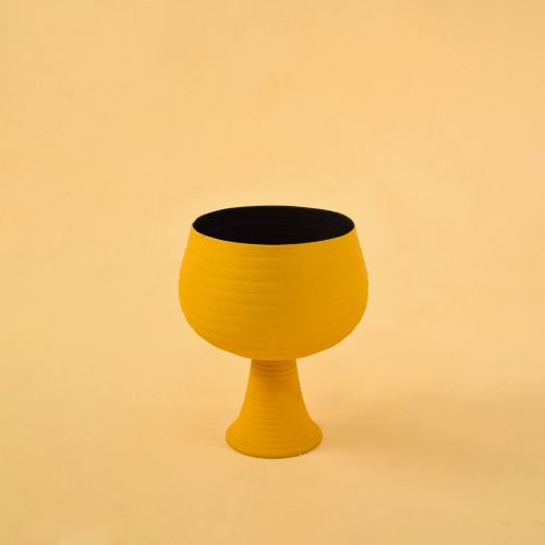 Opus Vase - Yellow White Background