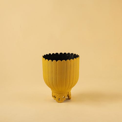 Bloom Vase - Yellow White Background