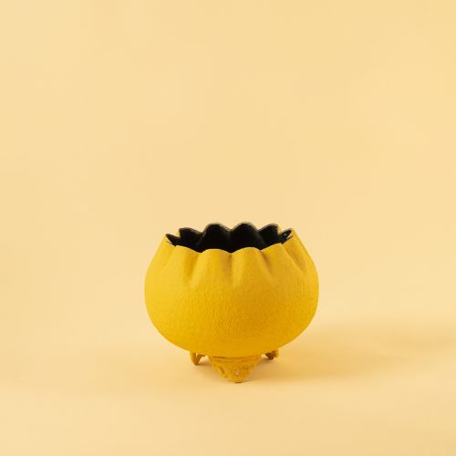 Gul Vase - Yellow Medium White Background