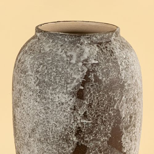 Retro Stoneware Vase Large Closeup 1